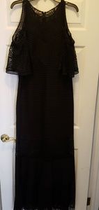 A beautiful black Spanish-style evening gown